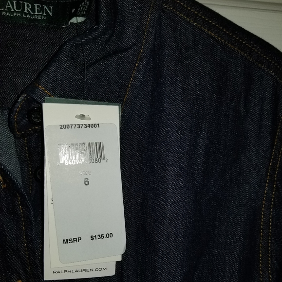 LAUREN Ralph Lauren Fit-and-Flare Denim Shirtdress - Picture 8 of 8